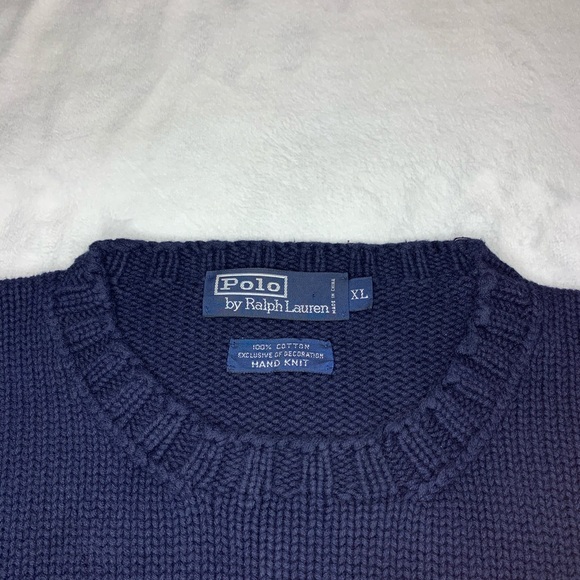 Rare Polo Ralph Lauren Hand Knit Sit Down Bear XL - Picture 3 of 9